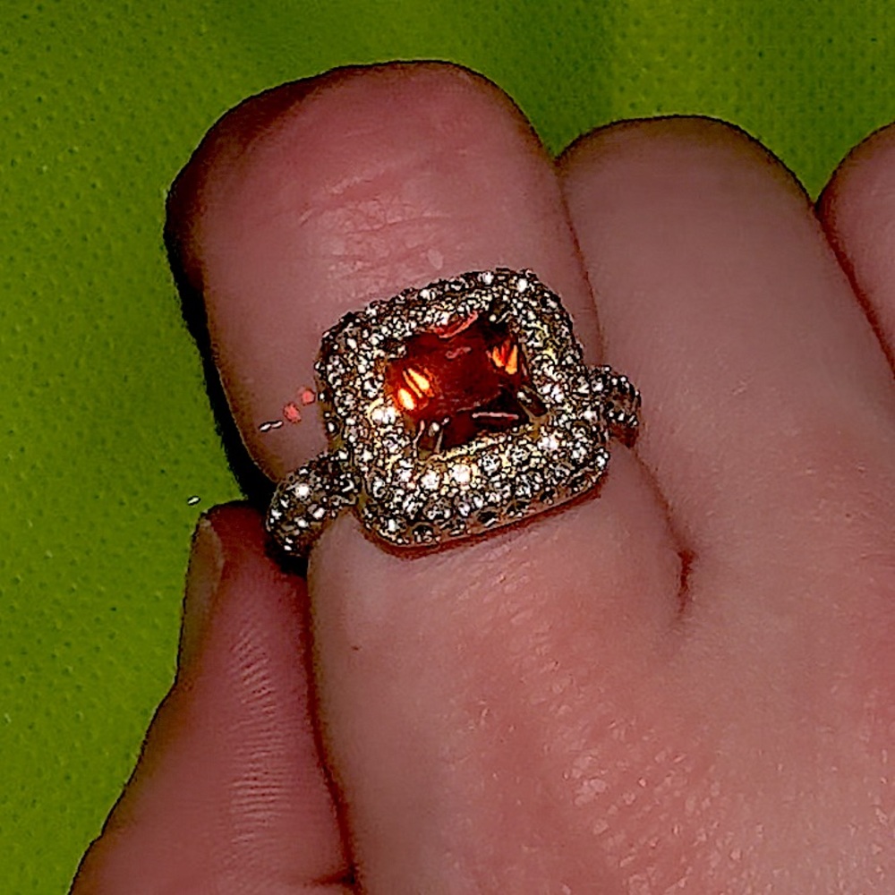 Ruby Red Cubic Zirconia Dimond Ring